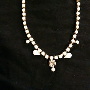 Milk glass necklace
